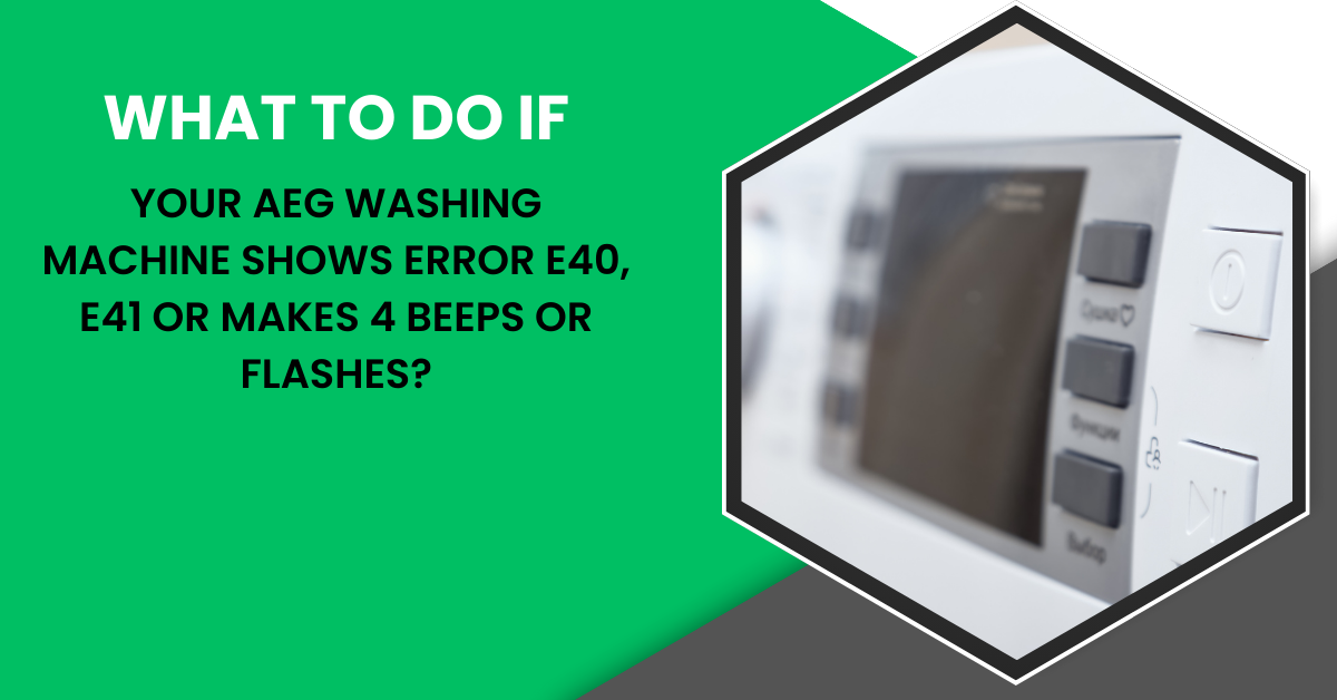 What To Do When Your Aeg Washing Machine Shows Ef0, Efo, Ef3, Or Is Beeping Or Flashing? AWS