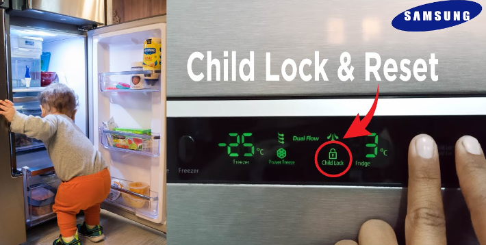 What is Child Lock feature in Samsung Refrigerator