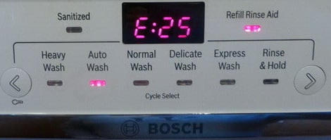 E25 Bosch Dishwasher Error Code Quick Fix