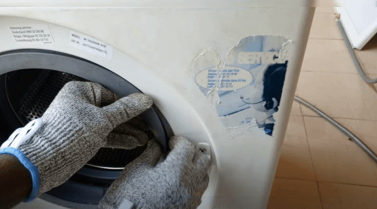 Cleaning dryer door