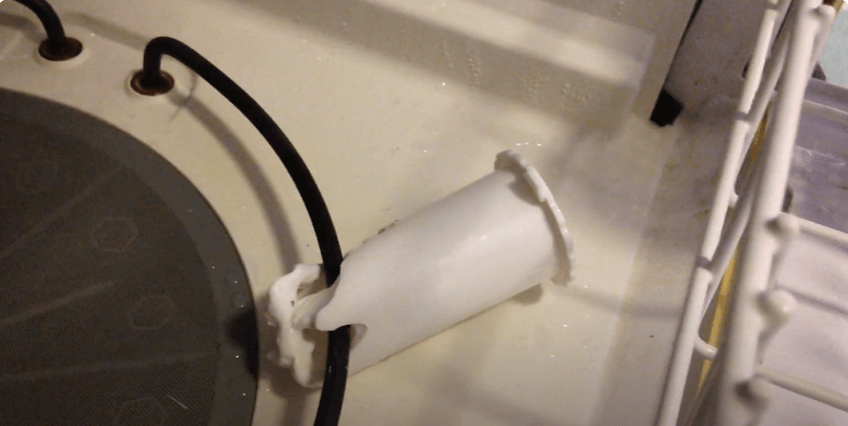 Melted dishwasher parts